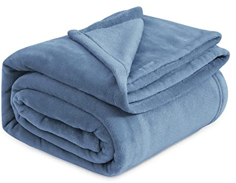 BEDSURE Kuscheldecke Flauschig Decke Fleecedecke - Wohndecke Warm Winter Weich, Sofadecke XXL, Decke Couch Blanket, Kuscheldecke Große, Wohn- & Kuscheldecken 220x240cm, Sofa überwurfdecke Hellblau