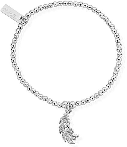 ChloBo Cute Feather Heart Charm Bracelet SBCC596