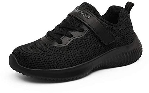 DREAM PAIRS Turnschuhe Jungen Mädchen Schuhe Kinder Sneaker Tennis Atmungsaktiv Laufschuhe Sportschuhe,Size 33.5,Alles/Schwarz,KRIDER-1