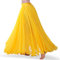Wuchieal Bauchtanz Rock Bauchtanz Kostüm Damen Tänzerin Chiffon Röcke Big Swing Langer Rock Festival Performance Kleidung (Gelb, One Size)