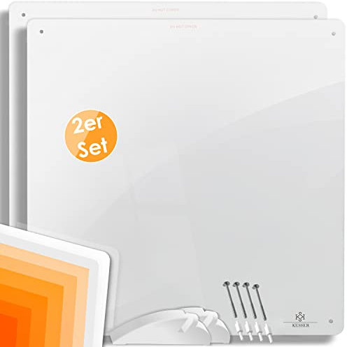 KESSER® 2x Infrarotheizung 425 Watt Wandheizung ✓ Infrarot ✓ Heizung ✓ Heizkörper | Heizpaneel| Inkl.Standfüßen | 2er Set