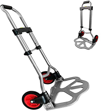 YRHome Klappbare Transportkarre Sackkarre Rucksack Stapelkarre Handkarre Trolley Gepäckwagen mit Höhenverstellbar Griff belastbar bis 60 kg