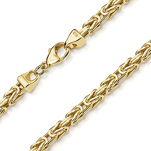 Materia Herren Königskette Gold - massive Kette Silber 925 vergoldet K52-55