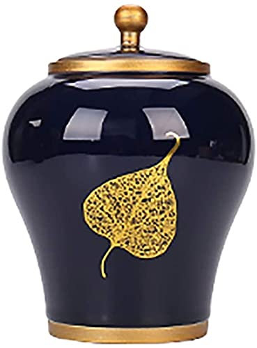 ZHANGDONG Funeral Urna urnas para Cenizas Humana urna Cenizas Urnas para Gatos Mini urna funeraria, urnas de cremación, Sello de cerámica para Almacenamiento funerario, una pequeña cantidad