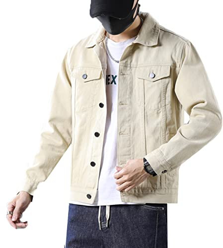 Nouvelle Veste en Jean pour Hommes Printemps Et Automne LâChe Et DéContracté Tendance Veste pour Jeunes Hommes