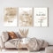 HMDKHI Islamische Wandbilder, Arabische Kalligraphie Islamische Poster Leinwand Drucke Wohnzimmer bilder Modern Wanddeko Bilder (3Pcs-20x30cm- Kein Rahmen, Fantasy-Lotus-Set)