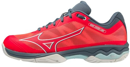 Mizuno Unisex Wave Exceed Light AC Tennisschuh, Fiery Coral 2/White/China Blue, 37 EU