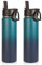 Volhoply 660ml Gourde Inox avec Paille 2 Paquets, Bouteille Isotherme Double Paroi avec Couvercle Sans BPA, Bottle Réutilisable en Métal Étanche pour Sport, enfant, Cadeaux(Dégradées,2 Set)