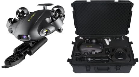 FIFISH V6 EXPERT M200A Unterwasser Drohne, QYSEA Unterwasser Drone mit Roboterarm, 4K Kamera, AI-Vision-Sperre, 360 ° Omnidirektionale Bewegung, VR-Steuerung, 6 Stunden Tauchzeit