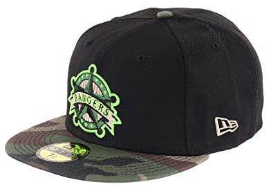 New Era Texas Rangers MLB Two Tone Black Woodland Camo 59Fifty Basecap - 7 1/2-60cm (XL)