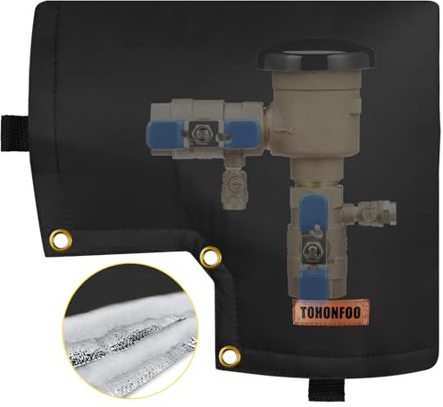 Rückflussverhinderer Abdeckung Isolierte Tasche – Druckvakuumbrecher Abdeckung – Winter Wasserbrunnen Pumpenabdeckungen Sprinklerventilabdeckung isoliert – schützt vor starkem Schnee und intensiver