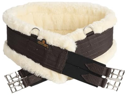 Lamfell Sattelgurt braun 110cm