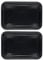 Russell Hobbs COMBO-8316A Baking Tray Set of 2 - Vitreous Enamel Coated Steel Oven Tin, Easy Clean, for Roasting/Baking, Cookies, Durable Flat Baking Pan, Romano Collection, Black, 36 cm