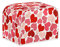 Kuiaobaty Pink Red Hearts Print Toaster Covers 4 Slice Dust Protection Toaster Bags with Hook, Protective Cover for Bread Machine