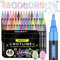 NICETY 48 Farben Glitzerstifte Mädchen - Glitzer Stifte Outline Magische Stifte Metallic Marker für DIY Zauberstifte Kinder Outline Marker Pens