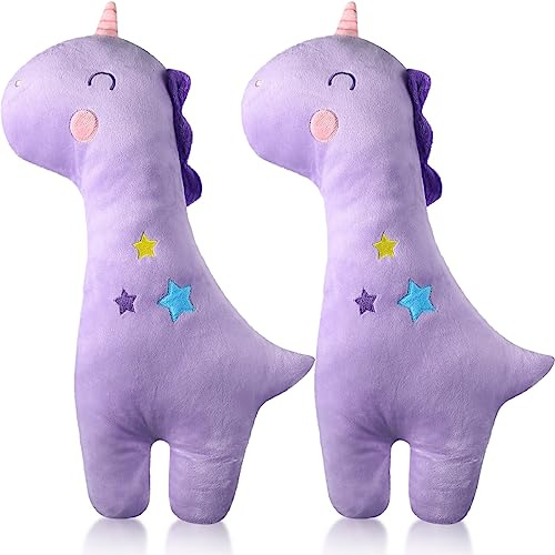 Lenwen 2 Pcs Car Seat Belt Pillow Cushion for Kid, Unicorn, Purple