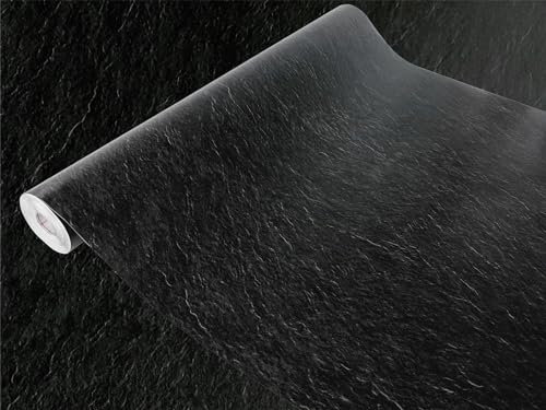 DecoMeister Klebefolien in Stein-Optik Steinfolien Deko-Folien Steindekor Selbstklebefolie Möbelfolie Selbstklebende Stein Folie nach Maß 67,5x25 cm Schiefer Dunkel