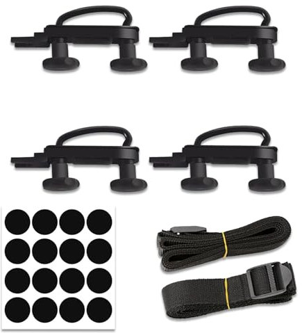 Pack of 4 Roof Box Fixing U Bracket Universal Car Van Mounting Fitting Robust U-shaped Locking Nuts Roof Boxes U Screws Clamps Mounting Kit (4)