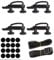 Pack of 4 Roof Box Fixing U Bracket Universal Car Van Mounting Fitting Robust U-shaped Locking Nuts Roof Boxes U Screws Clamps Mounting Kit (4)