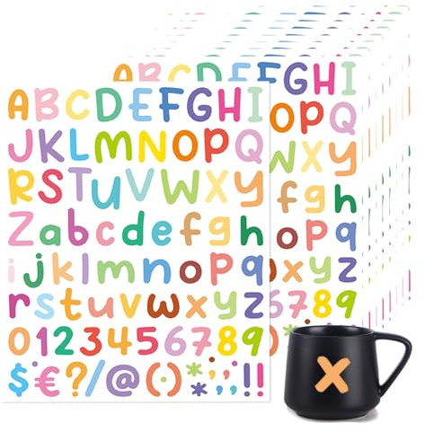 JJWNMLL 10Pcs Vinyl Letters, Giant Capital Letter Stickers, Removable Self Adhesive Waterproof Durable Vinyl Stickers, Full Alphabet (Colour C)