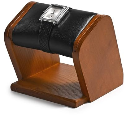 Oirlv Massivholz Einfacher Uhrenständer,Abnehmbare Halterung,Uhrenständer für Männer,Uhrenhalter aus Holz,Uhrenaufbewahrung(Schwarz)