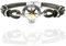 bracciale rosa dei venti uomo acciaio e pelle marrone scuro bcc3052
