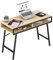 MARK ADLER Leader 4.2 | Schreibtisch Arbeitstisch Computertisch Industrie-Design Büromöbel | Tisch mit Ablagen | 110x50cm | Büro Homeoffice Schlafzimmer | Stabile Konstruktion | Holzworkstoff Schwarz