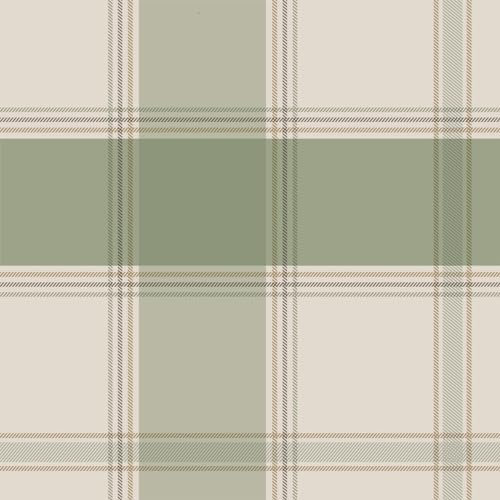 Belgravia Bramble Check Wallpaper Rustic Checkered Wallpaper for Modern Living Room, Bedroom, Hallway Decorative Tartan Beige