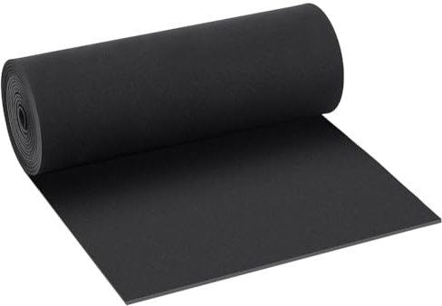 BENECREAT Rouleau de Mousse EVA 300x30 cm, Mousse de Cosplay Noire de Qualité Supérieure, 3 mm D'Épaisseur, pour Papier Scrapbooking, Projets de Bricolage Artisanal, Artisanat Mousse