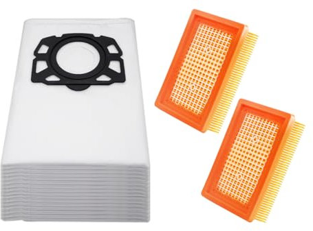 Alaskaprint 16x Staubsaugerbeutel & 2x Filter kompatibel mit Kärcher Staubsauger WD6, WD5, WD4, MV4, MV5 und MV6. Ersatz für Kärcher WD5 Beutel 2.863-006.0 & Kärcher Filter WD5 2.863-005.0