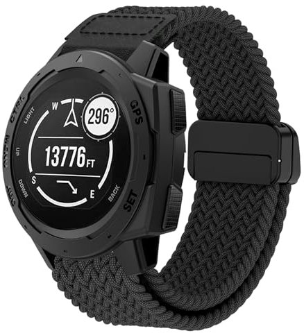 Correa para Garmin Instinct,22 mm Nailon Suave y Elástico,con Magnética Precisa para Instinct Solar, Instinct 2 / Instinct 2 Solar/Crossover Solar/Instinct Tactical/Esports/Instinct Tide