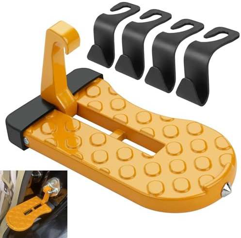 VBGURR Car Door Step with 4 Hook Portable Car Step Car Door Pedal Multifunction Car Door stool Non-Slip Car Gadgets Car Accessories