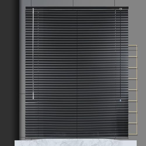 Jalousien Schwarz 60cm 70cm 75cm 80cm 100cm 120cm Breit,Jalousetten Aluminium,Horizontal Jalousie Für Fenster,Verdunkelungs-/Wärmedämmungs Jalousette,Vorhänge Sichtschutz,W×H-70×100cm(28*39in)