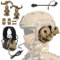 WQZXM Casque D'écoute Tactique Type Tête Et Casque, avec Adaptateur Rail Arc Compatible avec Le Casque Ops-Core Fast Casque ACH Casque Mich pour Airsoft Chasse Tir(Tan)