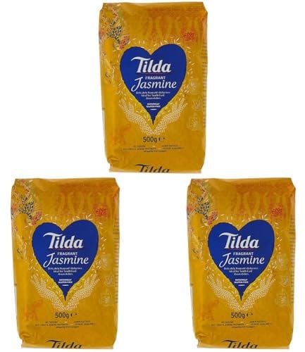 Tilda Jasmine Fragrant Basmati Rice, 500 g (Pack of 3)