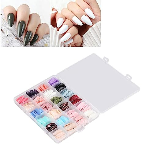 Ensemble de Faux Ongles à Presser, 576 Pièces, Couverture Complète, Couleur Pure, à la Mode, Presse sur Faux Ongles, pour Femmes et Filles, Nail Art DIY