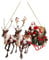 Acrylic Sleigh and Reindeer Ornament for Christmas Tree, Santa Decorations for Home