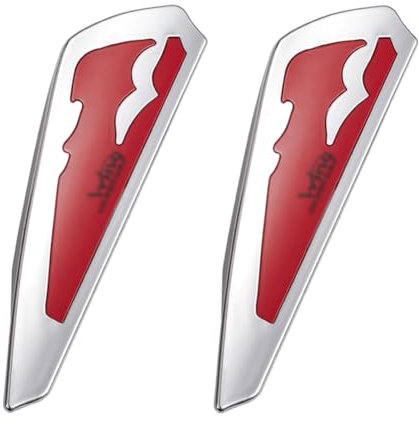 XhuangTech 1 Paar Auto Scheibenwischer Druckurizer, Universal Wing Blade Spoiler Arm Premium ABS Kunststoff Außendekoration Windschutzscheibe Ersatzteile Zubehör für Auto LKW SUV (Rot)