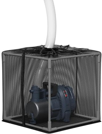 Awvlvwa Pond Pump Filter Bag – Mesh Anti-Clogging Cube Barrier Box with Adjustable Straps, Large Pump Barrier Bag Box Basket for Outdoor Water Ponds Filters (10 x 1 Pack)