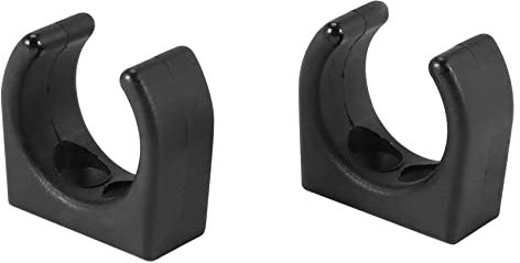 Fozriybefy 2 StüCk Nylon Leiter Clip Boot Haken Clip für GrößE 1-1/4 Durchmesser Pro Set UV Marine ZubehöR Yacht Boot, Schwarz