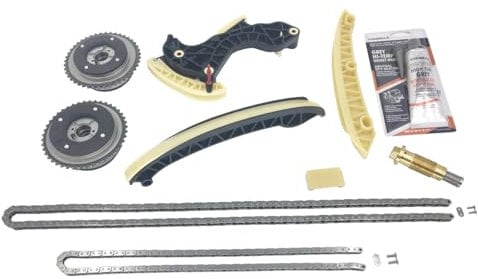 Hajus 1151335 Steuerkettensatz Steuerkette Nockenwellenversteller 0009932176 kompatibel mit Mercedes-Benz C CLC E-Klasse W203 W204 CL203 S203 S204 W211 S211 CLK C209 A209 Sprinter B906