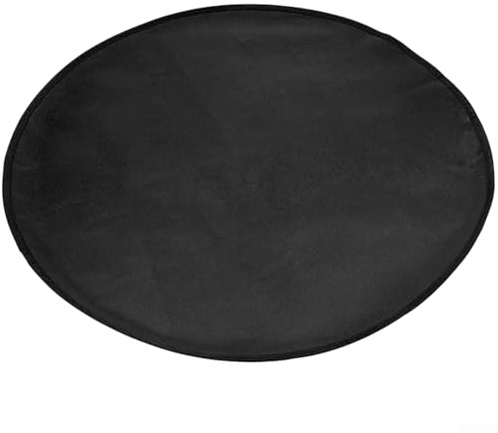 Hitzebeständige Grillmatte für den Außenbereich, feuerfeste Fiberglas-Stoffmatte, schützt Oberflächen vor Flammen und Fett (schwarz, 91,4 cm)