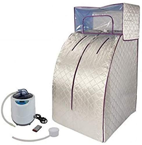 Portable Dampfsauna deluxe Svedana, Minisauna komfort mit drahtloser Fernbedienung und elektronisch geregeltem Dampferzeuger 2 Liter, 1000 Watt