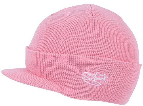 2Stoned Kindermütze mit Schirm Visor Beanie Cap Deluxe, One-Size Mädchen, Rosa