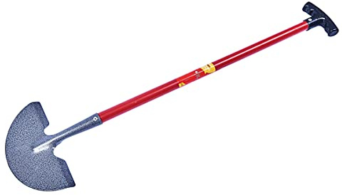 Amtech 30 Edging Knife, half-moon blade with fold-over treads, forged head, moulded hand grip, create crisp lawn and border edges with foot-assisted cuts, 750mm (30)