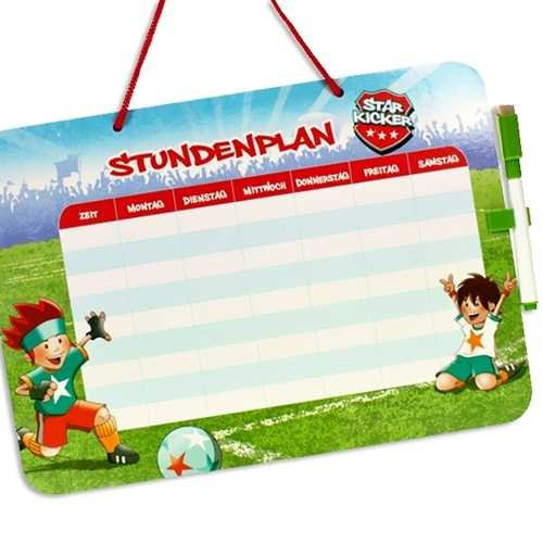 Whiteboad Stundenplan Fußball / abwischbar / incl. Whiteboard Marker