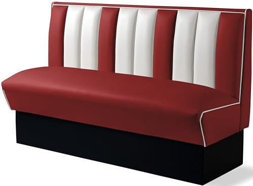 Bel Air Banc de salle à manger d'angle - Pour restauration - Design années - Ruby/blanc