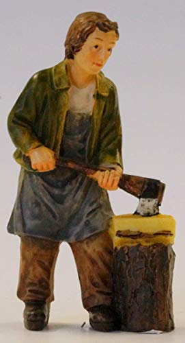 Holzarbeiter mit Hackstock, für ca. 10-11cm Figuren