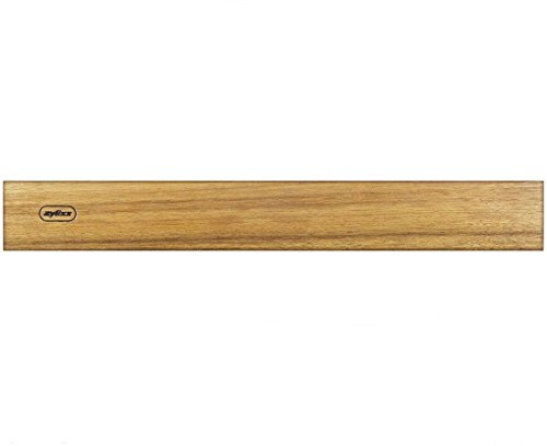 Zyliss E920143 Control Magnetische Messerleiste aus Akazienholz für bis zu 6 Messer, Schwarz/Edelstahl, 45 x 6, 5 x 1, 8 cm