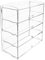 Armario Display4top con pantalla de acrílico de repostería para tartas, pasteles, donas, ponques., acrílico, 4 niveles